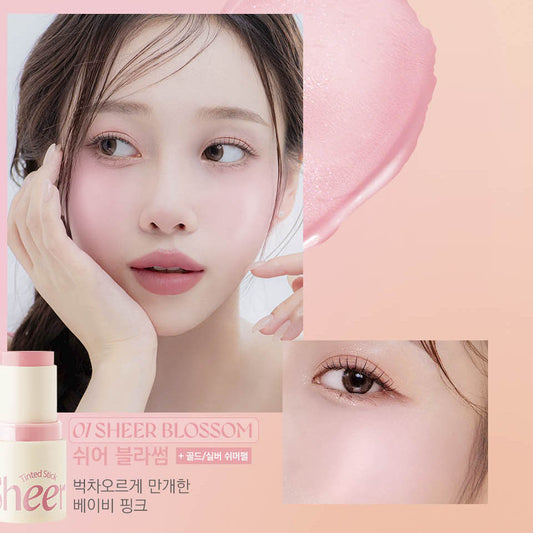 MAKEheal Tinted Sheer Stick Blusher-01 Sheer Blossom 6g