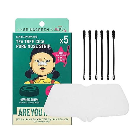 BRINGGREEN Tea Tree Cica Pore Nose Strip 5pcs
