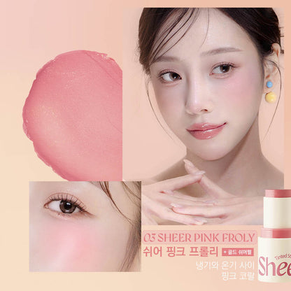 MAKEheal Tinted Sheer Stick Blusher-03 Sheer Pink Froly 6g
