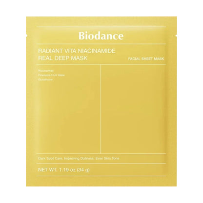 Biodance Radiant Vita Niacinamide Real Deep Mask 4pk