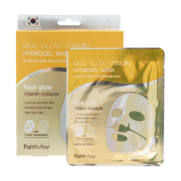 Farmstay Real Glow Vitamin Hydrogel Mask 5pk