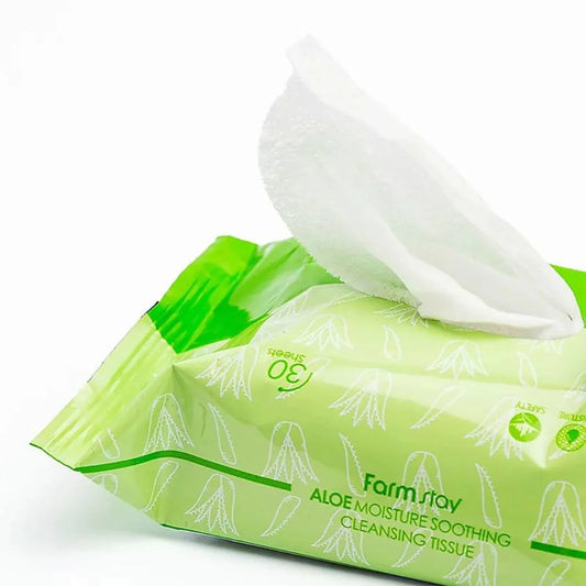 Farmstay Aloe Moisture Soothing Cleansing Tissue 30ea