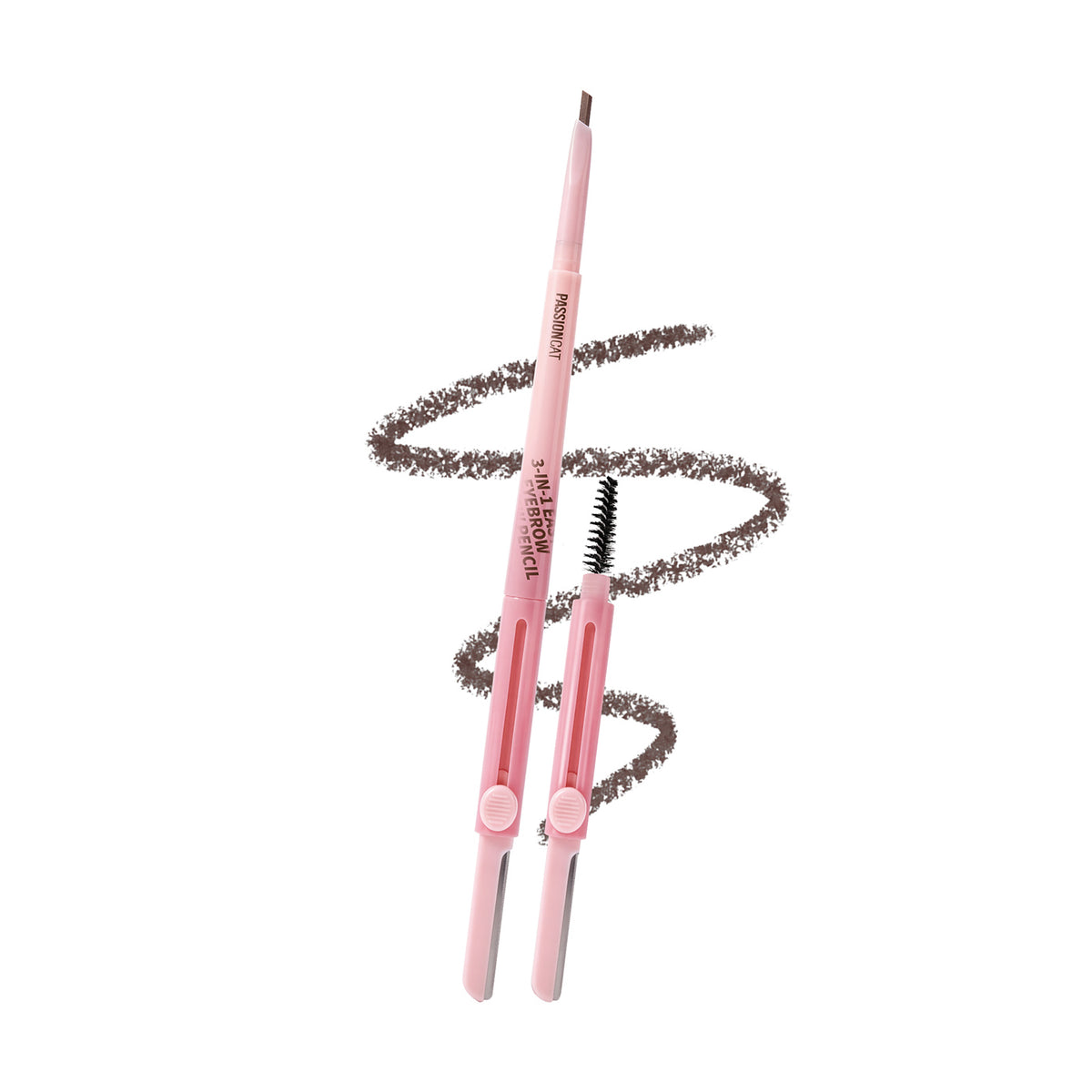 PASSIONCAT 3 in 1 Easy Eyebrow Crew Pencil-02 Mocha Taupe 0.1g
